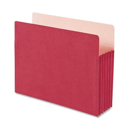 Smead Smead, COLORED FILE POCKETS, 5.25in EXPANSION, LETTER SIZE, RED 73241